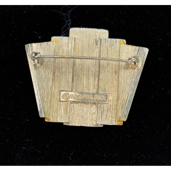 Vtg Star Trek 1993 Paramount Pictures Gold & Silver Abstract Metal Pin - Picture 2 of 5